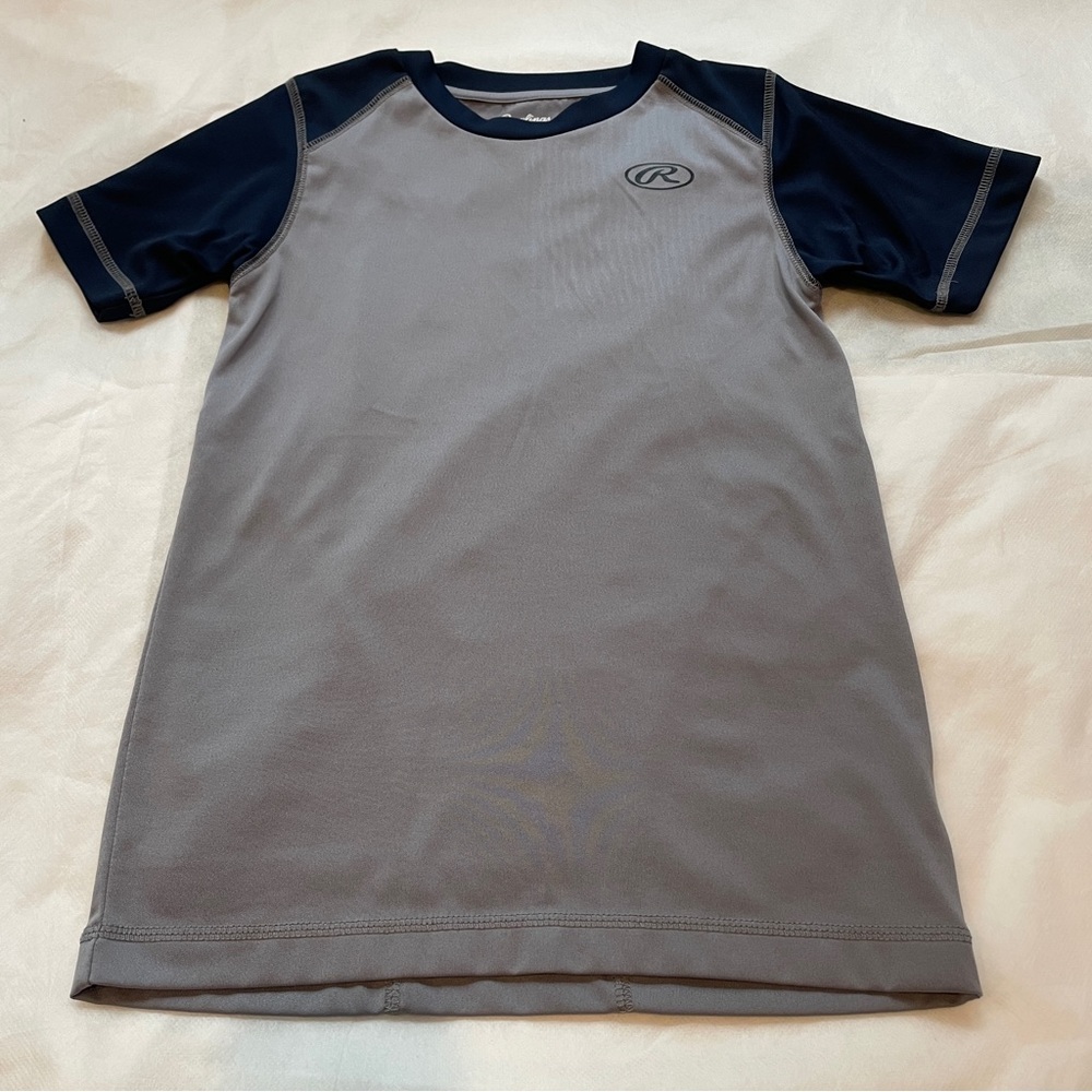 Rawlings Navy/Gray Baseball Shirt, Small